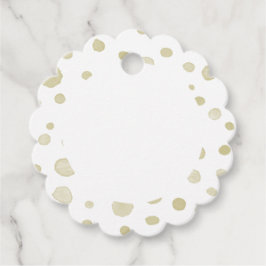 Étiquettes Cadeau Gold Confetti Aquarelle Points Favoriser les étiqu