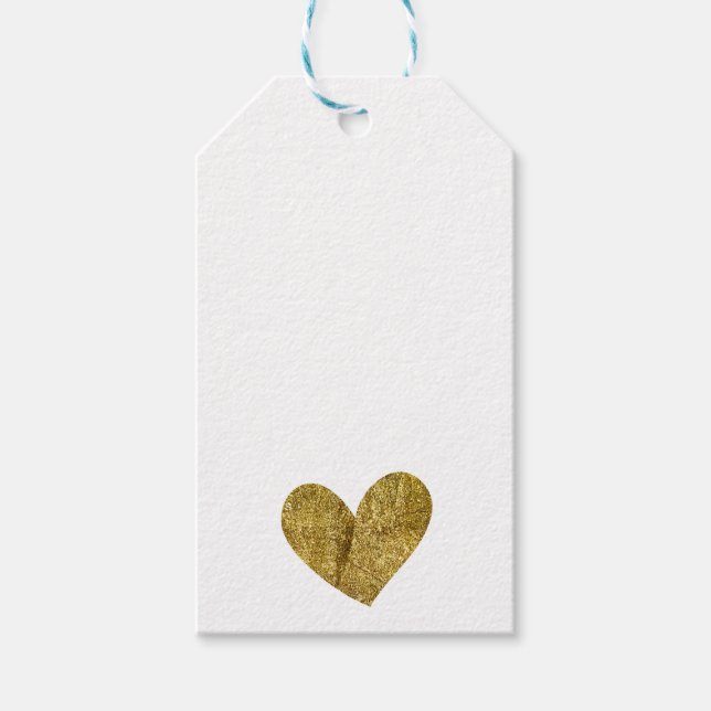 Étiquettes-cadeau Gold Heart (Devant)