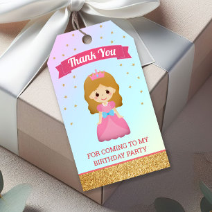 Étiquettes-cadeau Gold Parties scintillant Cute Little Princess Anni