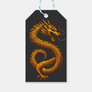 Étiquettes-cadeau Golden Dragon