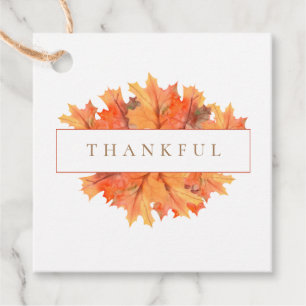 Étiquettes Cadeau Golden Fall Maple Feuilles Botanique sur mesure