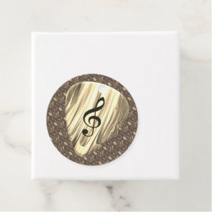 Étiquettes Cadeau Golden Plectron - Design élégant pour les mélomane