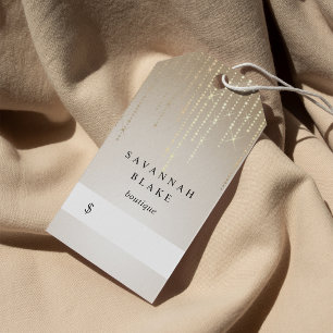 Étiquettes-cadeau Golden Rain String Lights Boutique Prix Tags