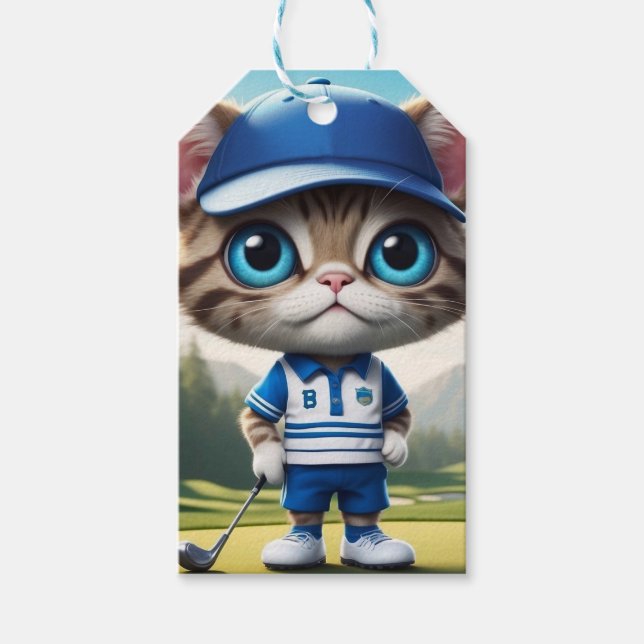 Étiquettes-cadeau Golf Cat (Devant)