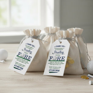 Étiquettes-cadeau Golf PAR-TEE 4e anniversaire