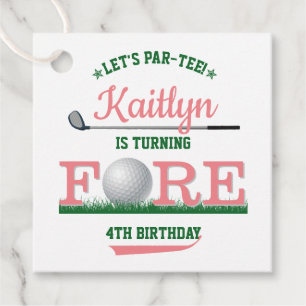 Étiquettes Cadeau Golf PAR-TEE 4e anniversaire
