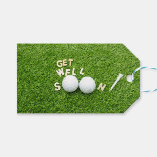 Étiquettes-cadeau Golfer Obtenez bien bientôt des balles de golf et