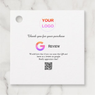 Étiquettes Cadeau Google examen logo de l'entreprise Analyser QR exa