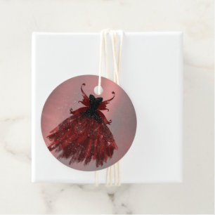 Étiquettes Cadeau Gothique Fairy Crimson Gown Fer rouge profond ra