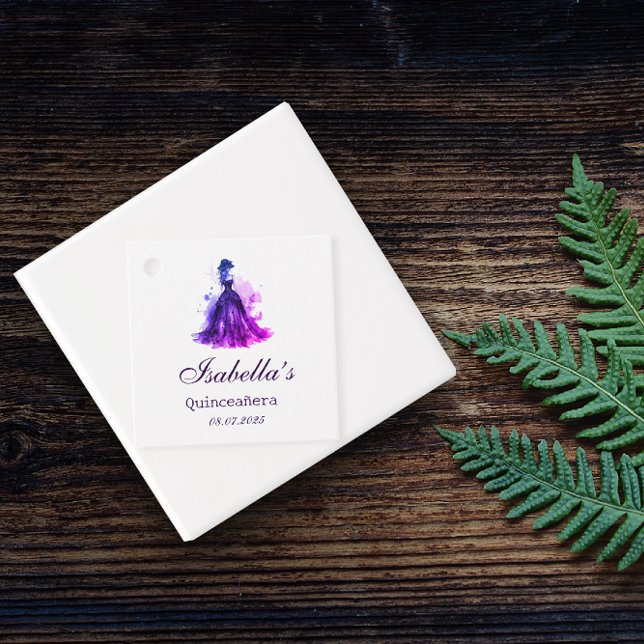 Étiquettes Cadeau Gothique Glam Quince (Announce special day with unforgettable style & sophistication using our Gothic Glam Quinceañera.)