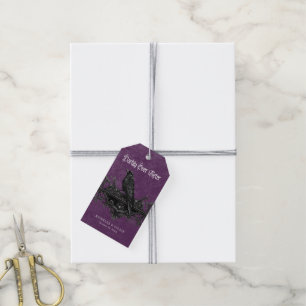 Étiquettes-cadeau Gothique Raven Violet Sombrement À Tout Jamais Mar