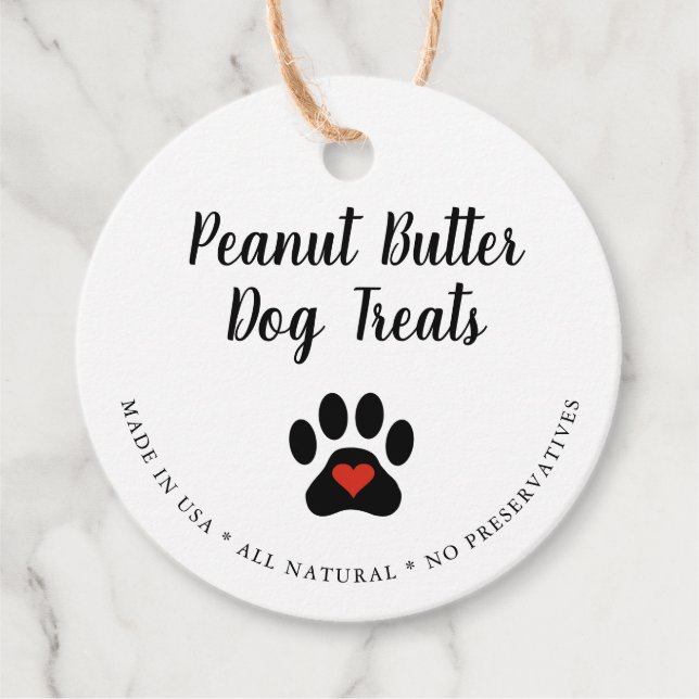 Étiquettes Cadeau Gourmande Naturelle Treat Chien (Devant)