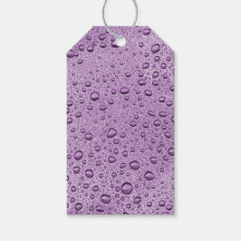Étiquettes-cadeau gouttelettes d'eau violette