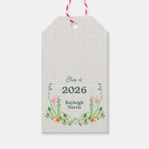 Étiquettes-cadeau Graduation personnalisée Preppy Southern