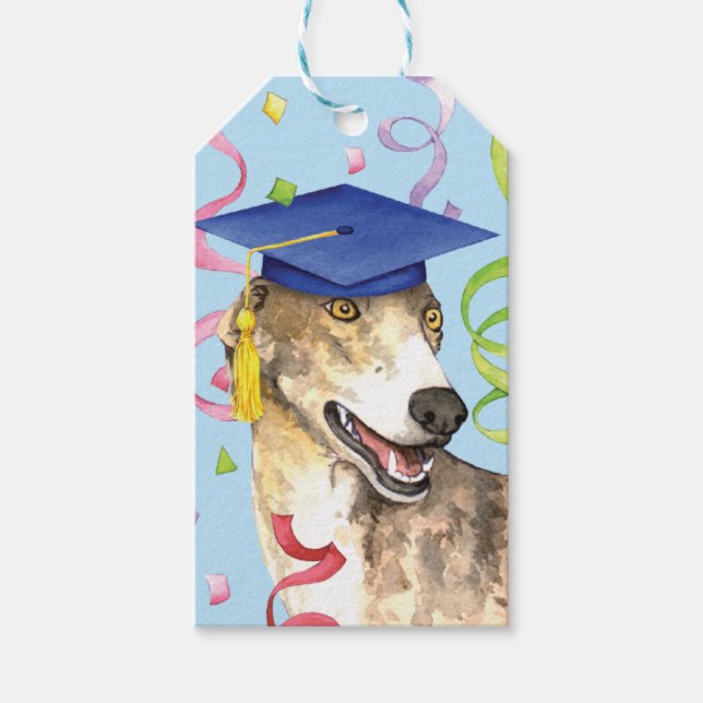 Étiquettes-cadeau Gradué Greyhound (Devant)