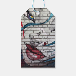 Étiquettes-cadeau Graffiti de fille asiatique