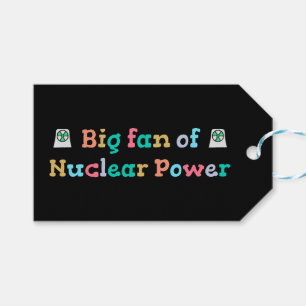 Étiquettes-cadeau Grand fan de l'énergie nucléaire