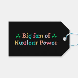 Étiquettes-cadeau Grand fan de l'énergie nucléaire
