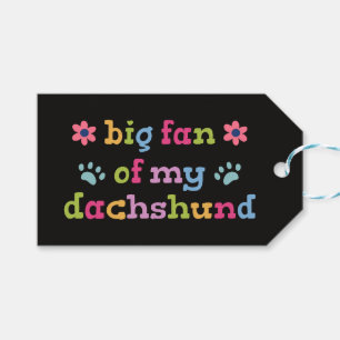 Étiquettes-cadeau Grand fan de mon Dachshund