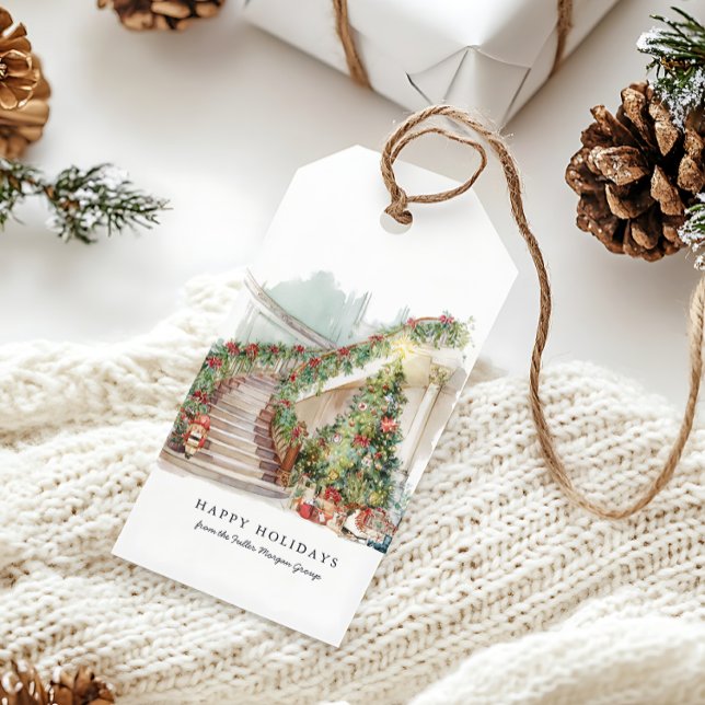 Étiquettes-cadeau Grand Hôtel Escalier de Noël (Créateur téléchargé)