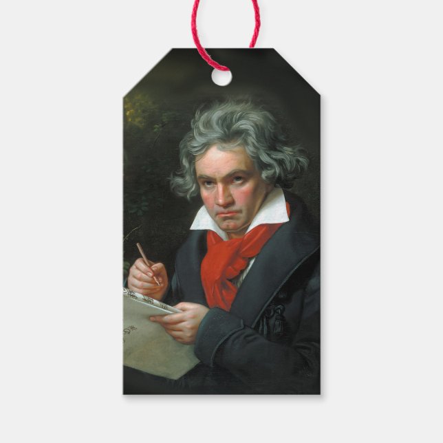 Étiquettes-cadeau Grands compositeurs Ludwig van Beethoven (Devant)