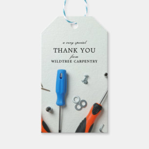 Étiquettes-cadeau Grappe de construction   Un Merci spécial
