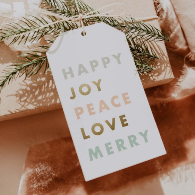 Étiquettes-cadeau Gras (Simply Type Modern Holiday Christmas Gift Tags.)
