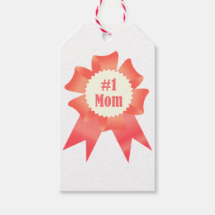 Étiquettes-cadeau Gratitude Numéro Une maman lauréat du prix ruban