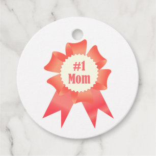 Étiquettes Cadeau Gratitude Numéro Une maman lauréat du prix ruban