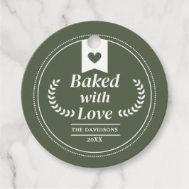 Étiquettes Cadeau Green Christmas Holiday Baking Cadeau