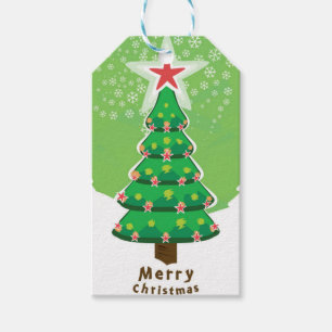 Étiquettes-cadeau Green Merry Christmas