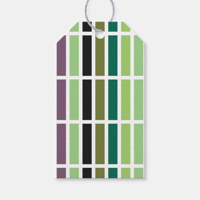 Étiquettes-cadeau Green purple Black Hues (Devant)