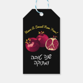 Étiquettes-cadeau Grenade personnalisée Shanah Tovah