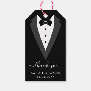 Étiquettes-cadeau Groomsmen noir drôle