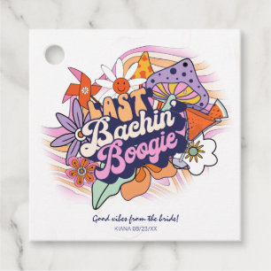 Étiquettes Cadeau Groovy 70s Enterrement de Vie de Jeune Fille Bonne