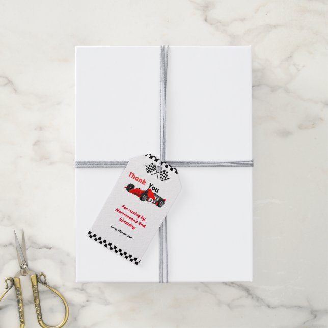 Étiquettes-cadeau Grossesse à la course rapide voiture fête d'annive (Avec de la ficelle)