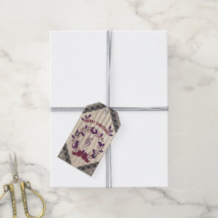 Étiquettes-cadeau Guirlande gothique de Noël