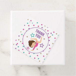 Étiquettes Cadeau Gymnastique Anniversaire Merci