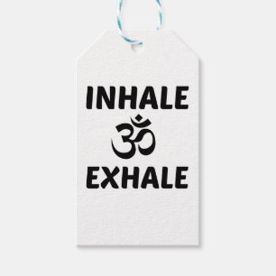 Étiquettes-cadeau Hale Exhale Yoga Ohm