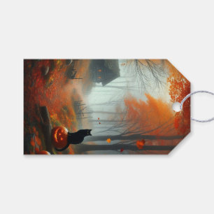 Étiquettes-cadeau Halloween/Automne/Automne/citrouille/chat