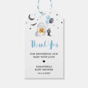 Étiquettes-cadeau Halloween Bleu Un Petit Boo Favoriser Tags