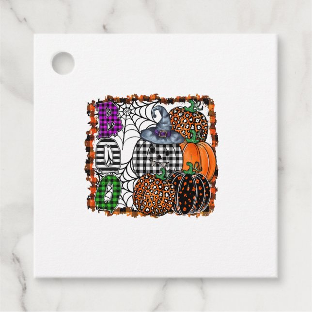 Étiquettes Cadeau Halloween Boo          (Devant)