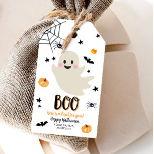 Étiquettes-cadeau Halloween Boo Ghost Trick ou traitement Anniversai
