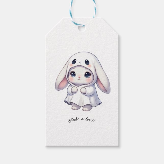Étiquettes-cadeau Halloween Bunny  (Devant)