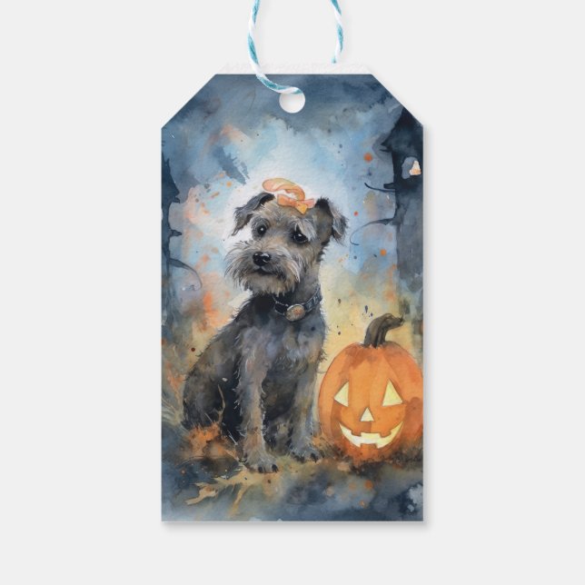 Étiquettes-cadeau Halloween Chesapeake Bay Terrier Avec Citrouilles (Dos)