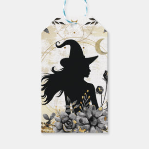 Étiquettes-cadeau Halloween contemporain moderne sorcière 3