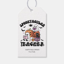 Étiquettes-cadeau Halloween de professeur Spooktacular personnalisé