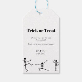 Étiquettes-cadeau Halloween Distances sociales Skeleton Tags cadeaux