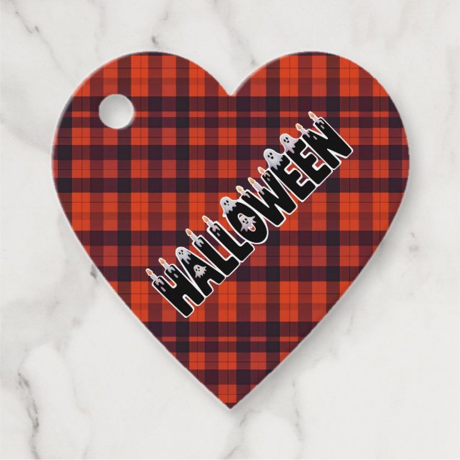 Étiquettes Cadeau Halloween Ghost Candle Lettering (Devant)