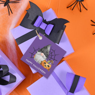 Étiquettes Cadeau Halloween Gnome Trick ou traitement